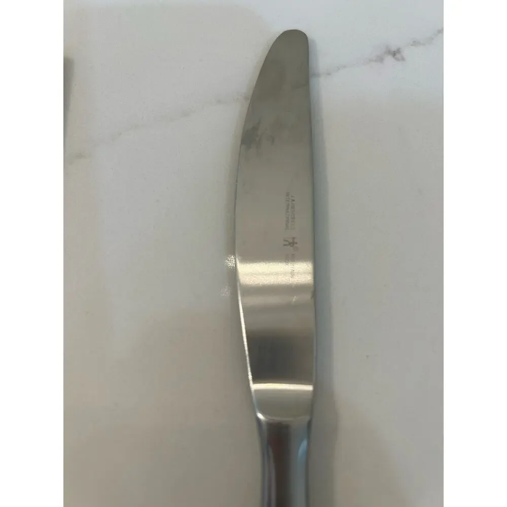 JA Henckels GEM SATIN Stainless 18/10 Outlined Flatware Set Of 2 Dinner Knives‎